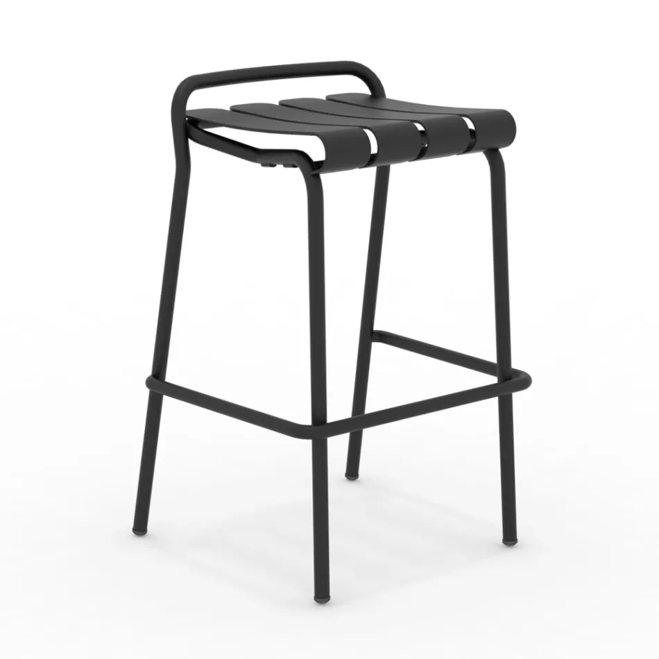 Tabouret de jardin entièrement en aluminium - Resplendissant Viadurini