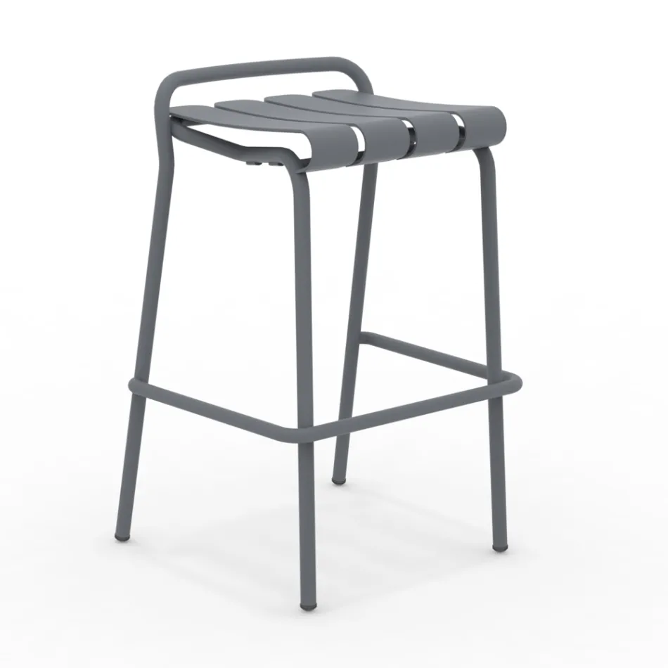 Tabouret de jardin entièrement en aluminium - Resplendissant Viadurini