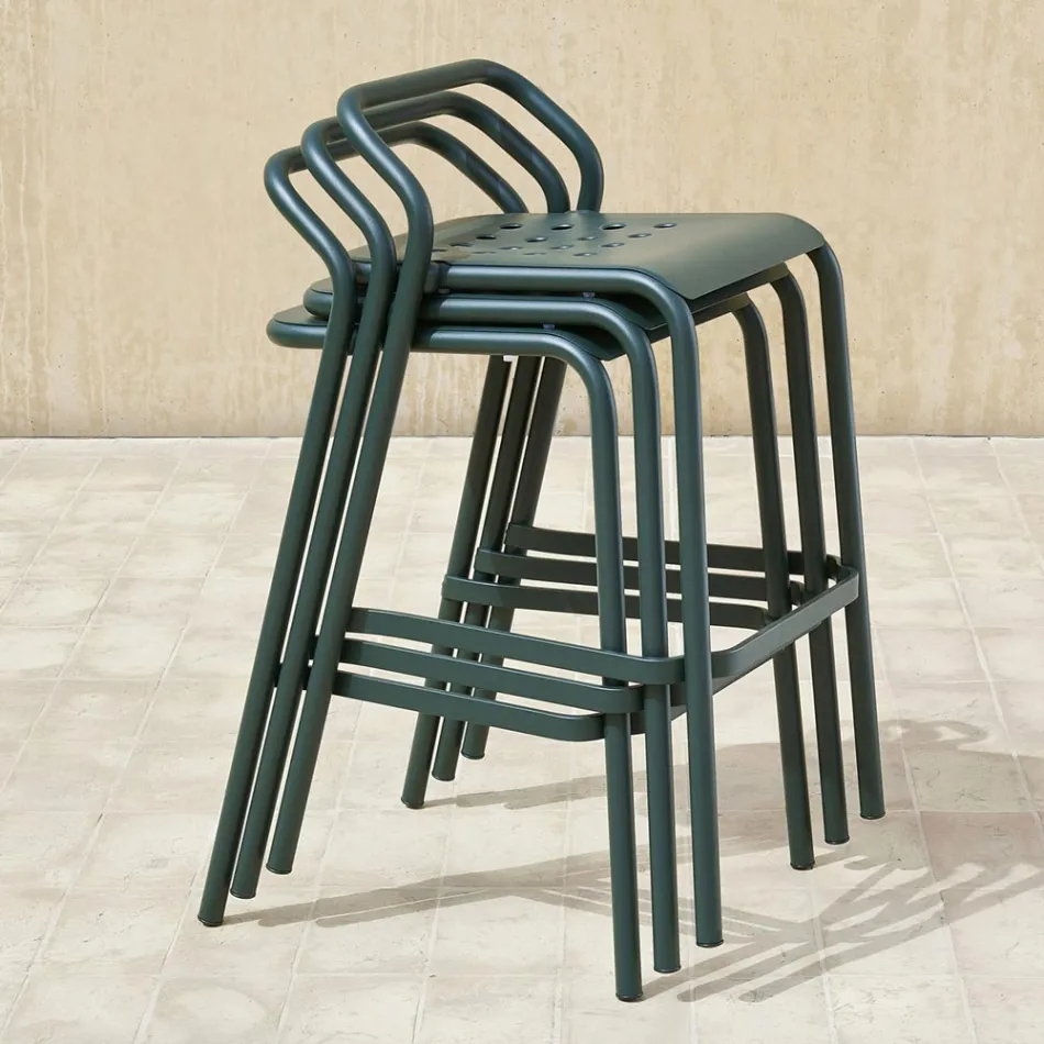 Tabouret de jardin coque en aluminium Made in Italy - Noss by Varaschin Viadurini