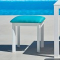 Tabouret de jardin en tissu et aluminium moderne Varaschin System