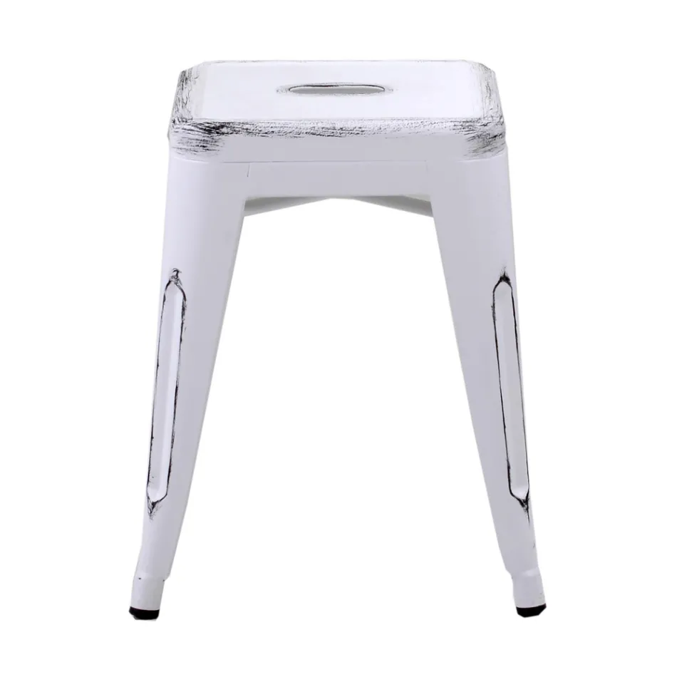 Tabouret en fer d'intérieur et d'extérieur Hauteur 45 cm - Papeterie Viadurini