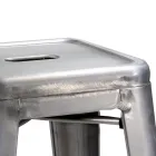 Tabouret en fer d'intérieur et d'extérieur Hauteur 45 cm - Papeterie Viadurini