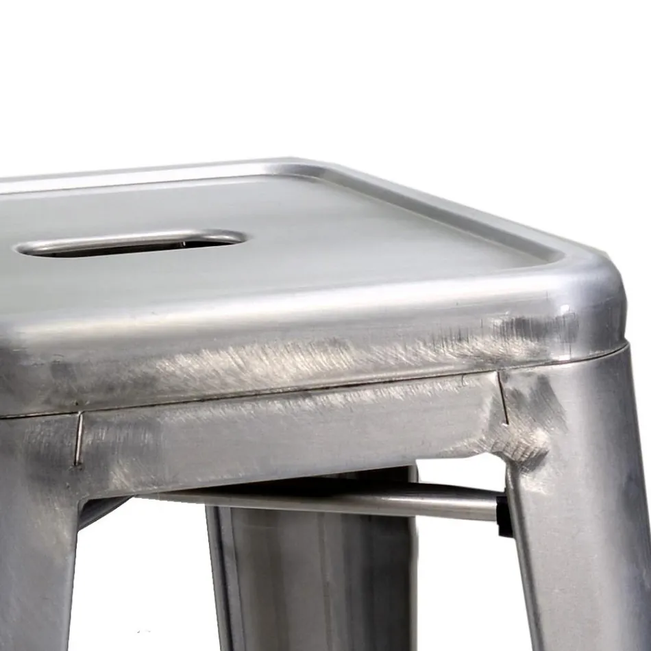 Tabouret en fer d'intérieur et d'extérieur Hauteur 45 cm - Papeterie Viadurini