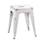 Tabouret en fer d'intérieur et d'extérieur Hauteur 45 cm - Papeterie Viadurini