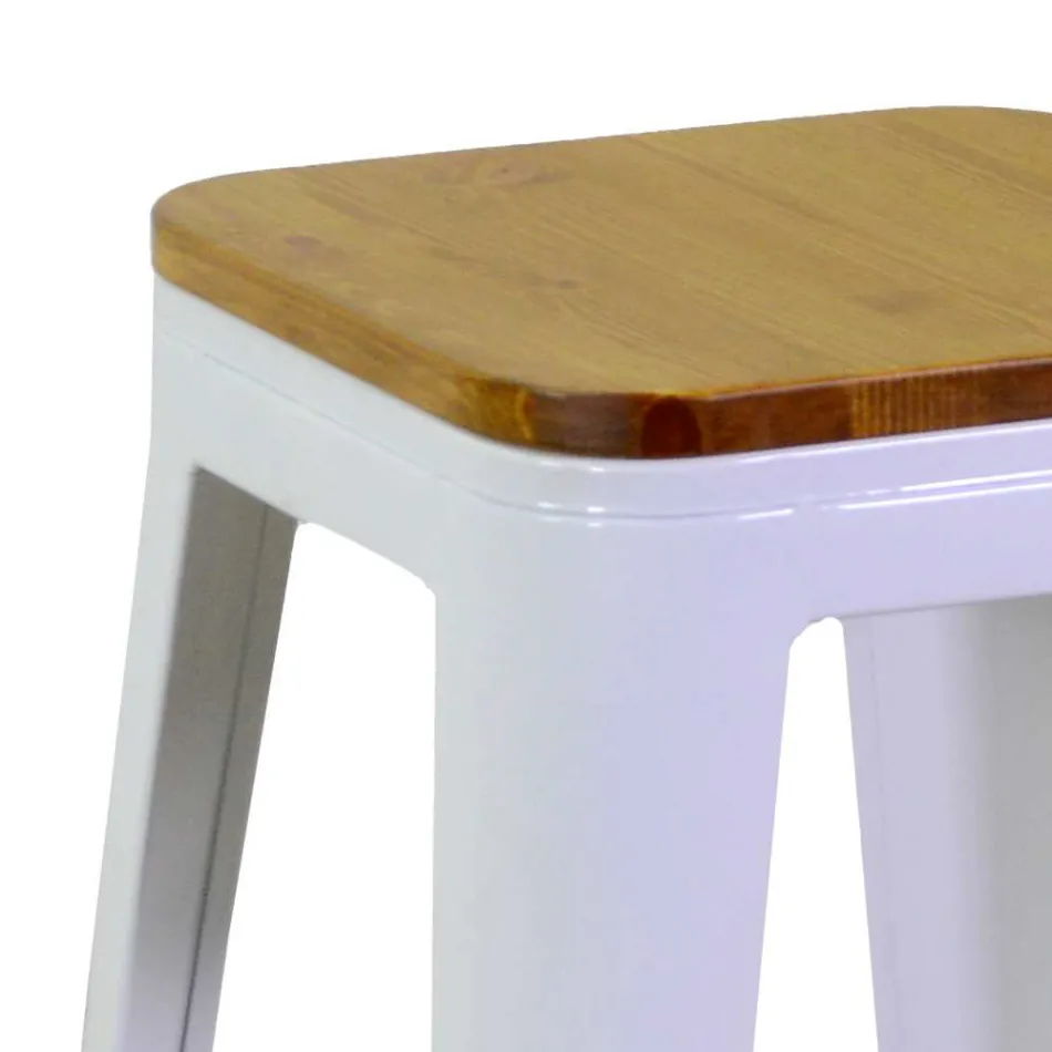 Tabouret en fer d'intérieur et d'extérieur Hauteur 76 cm - Papeterie Viadurini