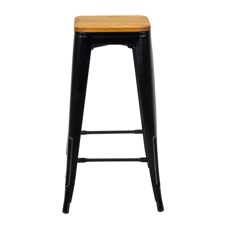 Tabouret en fer d'intérieur et d'extérieur Hauteur 76 cm - Papeterie Viadurini