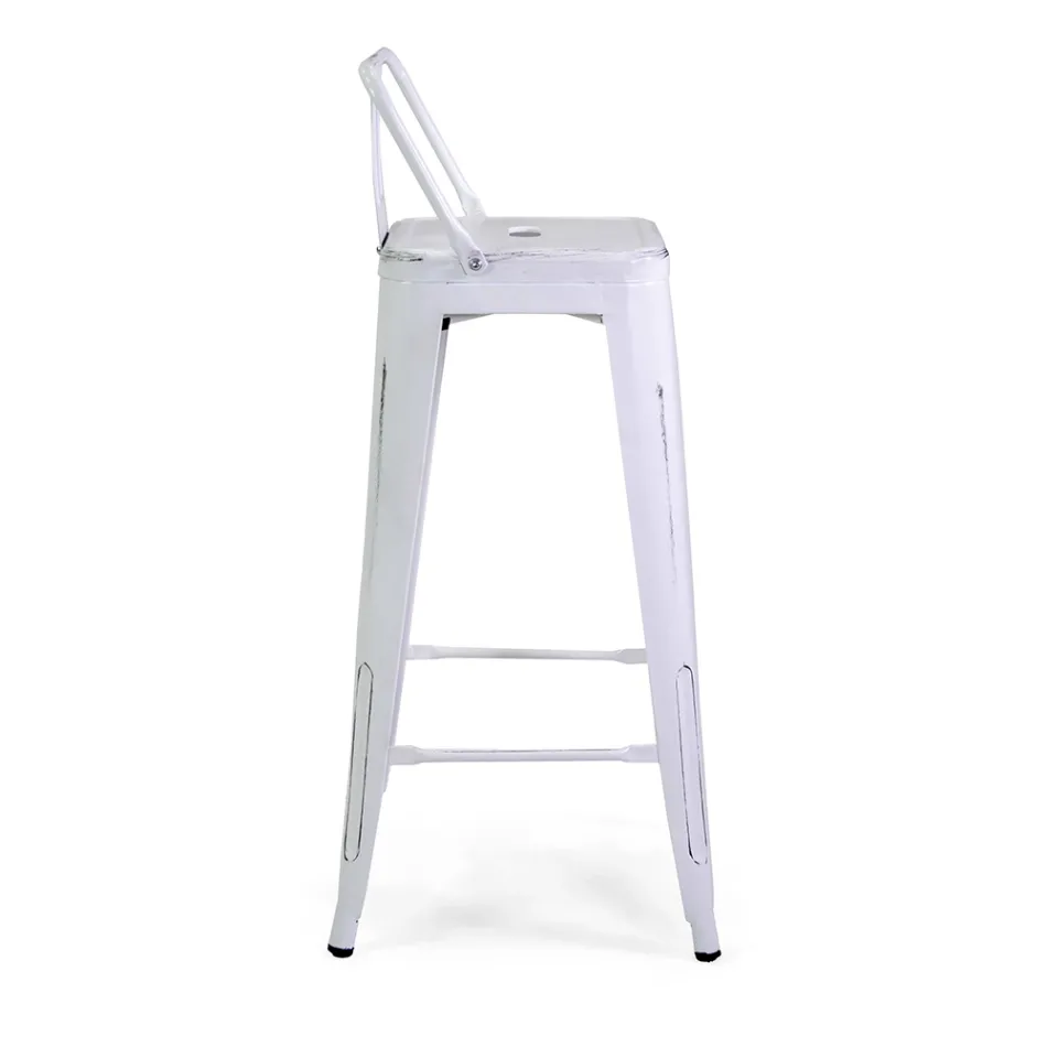 Tabouret en fer d'intérieur et d'extérieur Hauteur 94 cm - Papeterie Viadurini