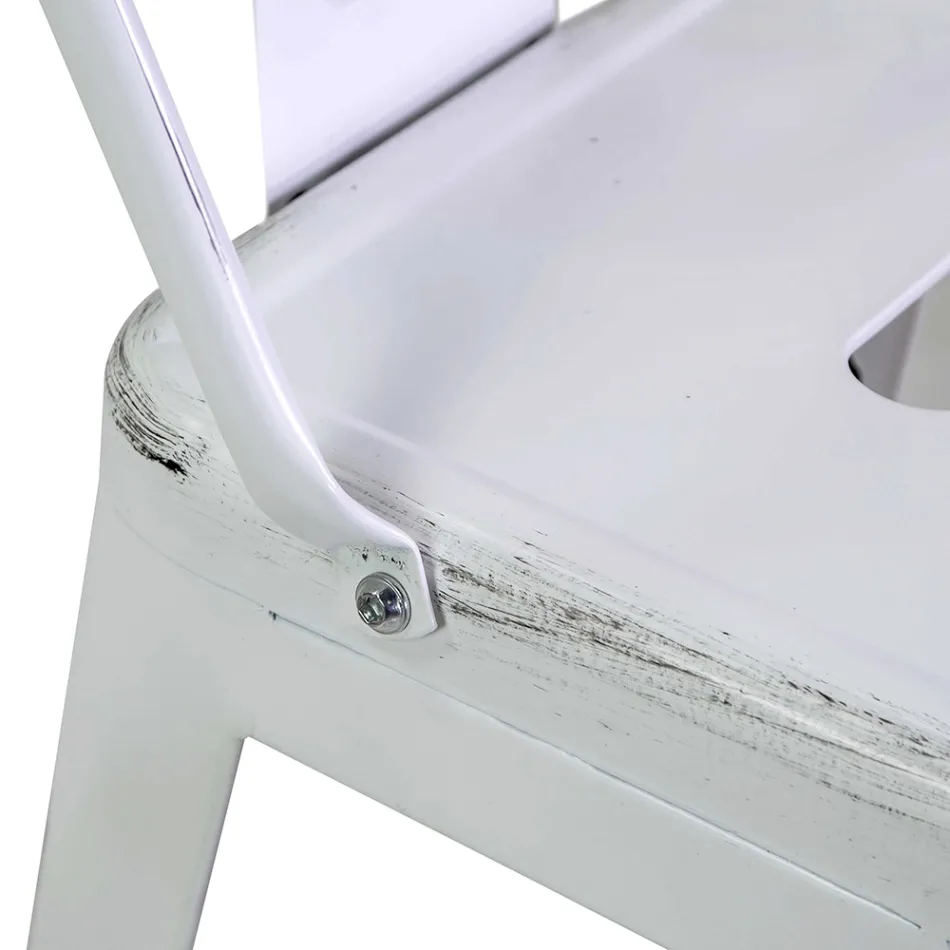 Tabouret en fer d'intérieur et d'extérieur Hauteur 94 cm - Papeterie Viadurini