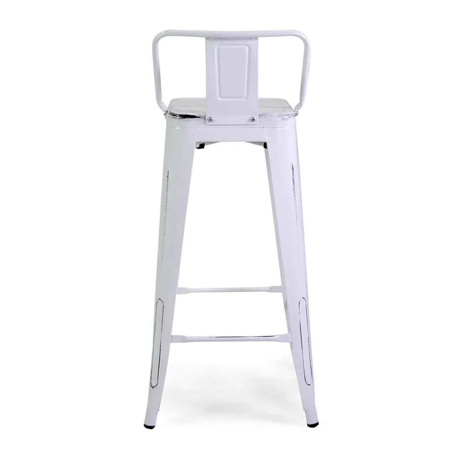 Tabouret en fer d'intérieur et d'extérieur Hauteur 94 cm - Papeterie Viadurini
