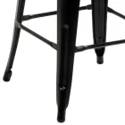 Tabouret d'intérieur et d'extérieur en fer et bois - Papeterie Viadurini