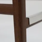 Tabouret d'intérieur en bois de frêne et simili cuir Made in Italy - Floki Viadurini