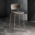 Tabouret de salle à manger en tissu de 2 finitions différentes fabriqué en Italie - Sanemi Viadurini