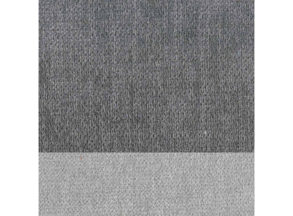 Tabouret de salon design en tissu avec bordure et métal anthracite - Scarat Viadurini