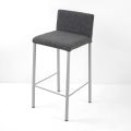 Tabouret de salon avec dossier bas Made in Italy - Orietta