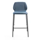 Tabouret de salon élégant et moderne en tissu avec bordure - Scarat Viadurini