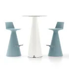 Tabouret de salon en polyéthylène avec repose-pieds - Ellipse Viadurini