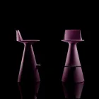 Tabouret de salon en polyéthylène avec repose-pieds - Ellipse Viadurini