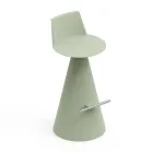 Tabouret de salon en polyéthylène avec repose-pieds - Ellipse Viadurini