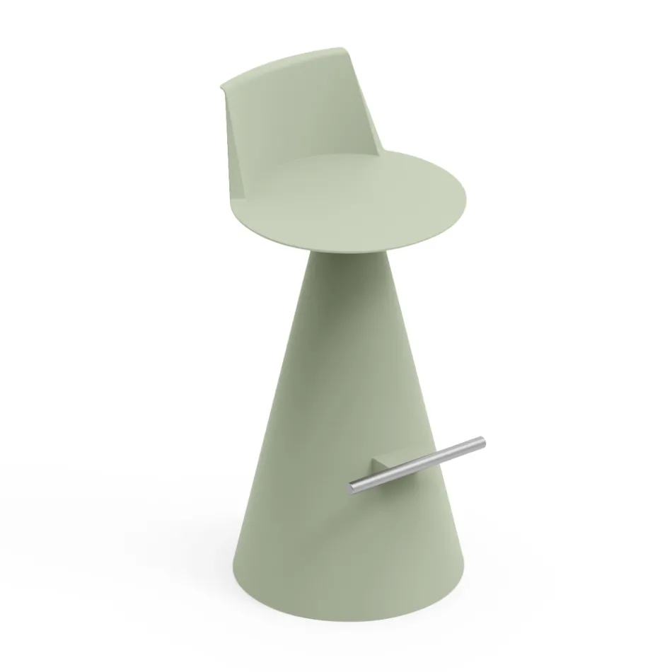 Tabouret de salon en polyéthylène avec repose-pieds - Ellipse Viadurini