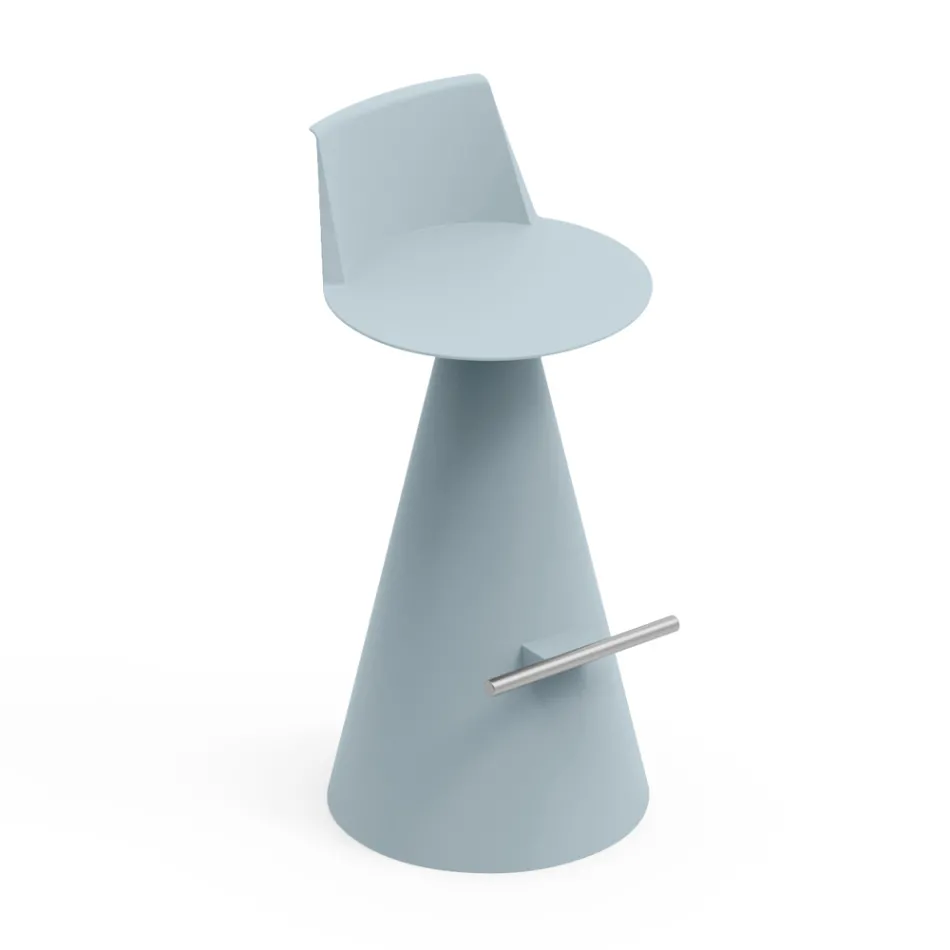 Tabouret de salon en polyéthylène avec repose-pieds - Ellipse Viadurini