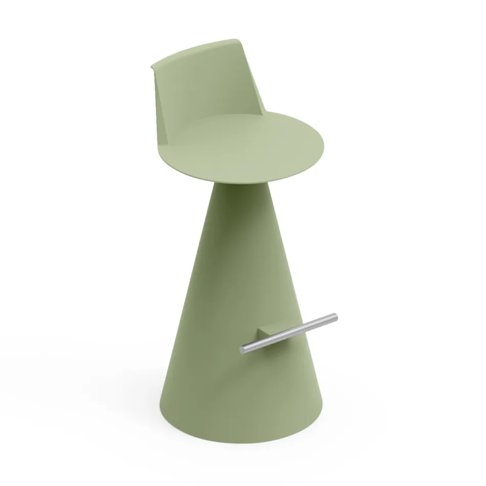 Tabouret de salon en polyéthylène avec repose-pieds - Ellipse Viadurini