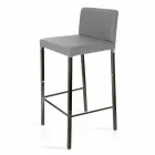 Tabouret design moderne avec dossier Alwyn H 86 cm, fabriqué en Italie Viadurini