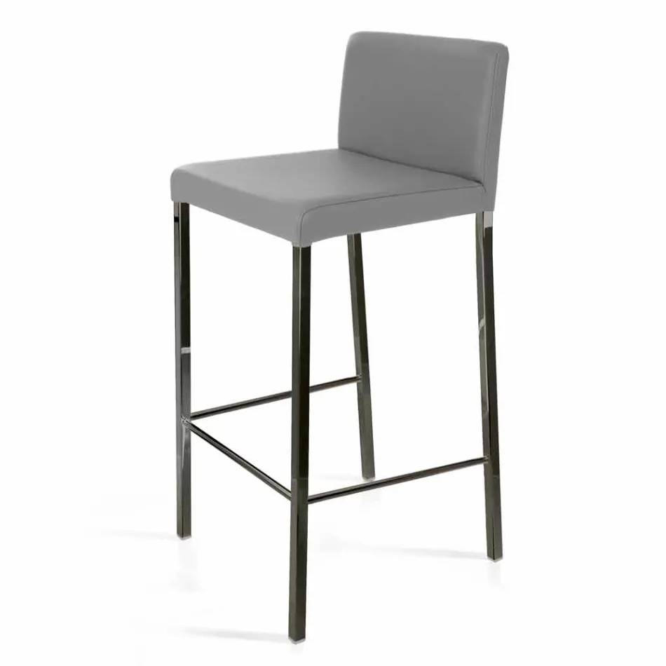 Tabouret design moderne avec dossier Alwyn H 86 cm, fabriqué en Italie Viadurini