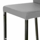 Tabouret design moderne avec dossier Alwyn H 86 cm, fabriqué en Italie Viadurini