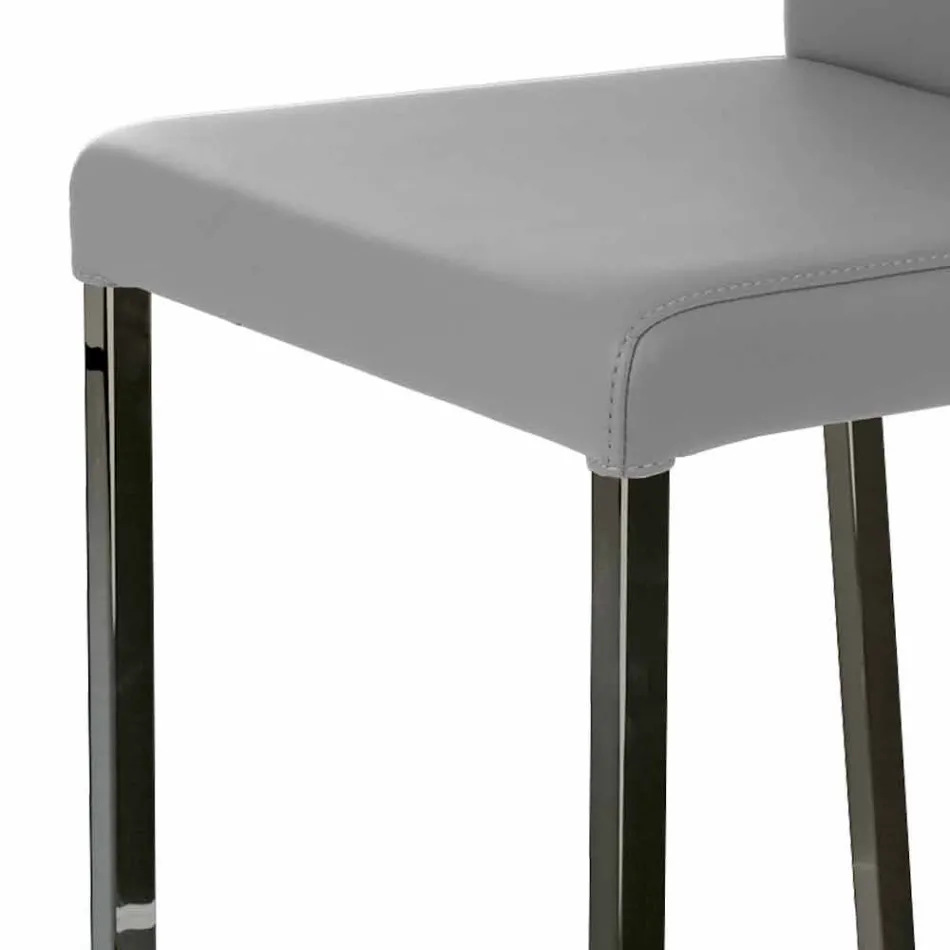 Tabouret design moderne avec dossier Alwyn H 86 cm, fabriqué en Italie Viadurini