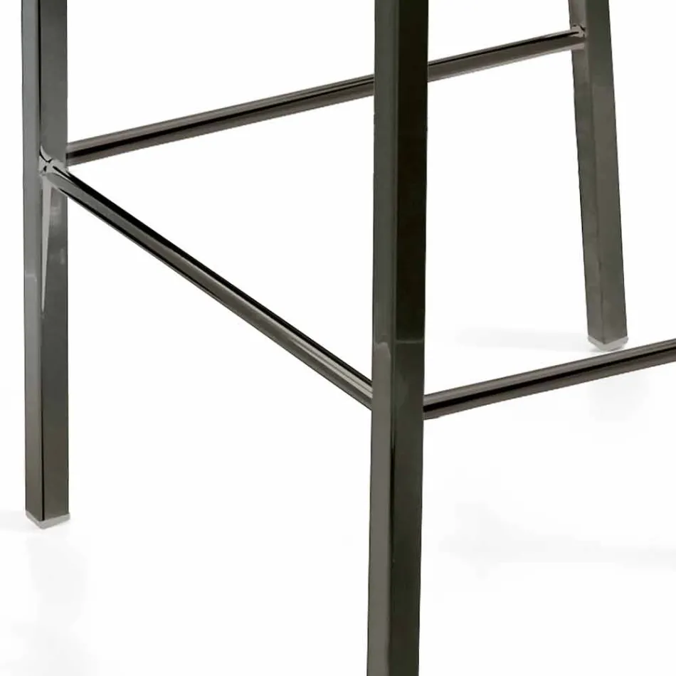 Tabouret design moderne avec dossier Alwyn H 86 cm, fabriqué en Italie Viadurini
