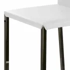 Tabouret design moderne avec dossier Alwyn H 86 cm, fabriqué en Italie Viadurini