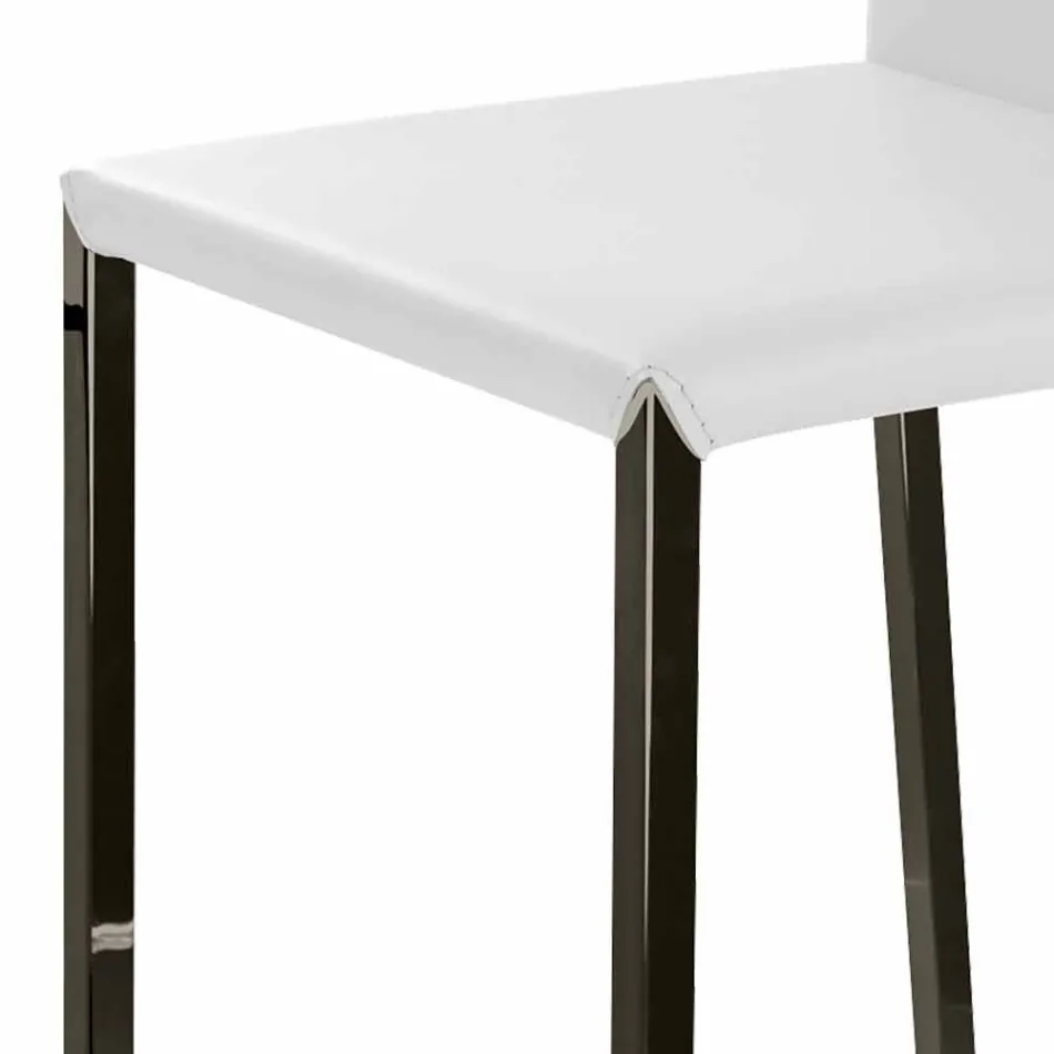Tabouret design moderne avec dossier Alwyn H 86 cm, fabriqué en Italie Viadurini