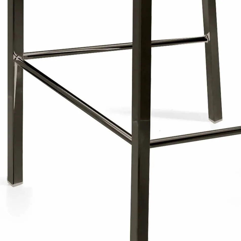 Tabouret design moderne avec dossier Alwyn H 86 cm, fabriqué en Italie Viadurini