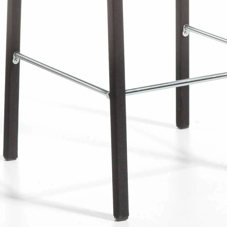 Tabouret design moderne avec dossier Alwyn H 86 cm, fabriqué en Italie Viadurini