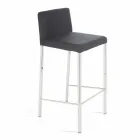 Tabouret design moderne avec dossier Alwyn H 86 cm, fabriqué en Italie Viadurini