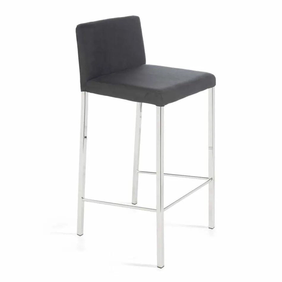 Tabouret design moderne avec dossier Alwyn H 86 cm, fabriqué en Italie Viadurini