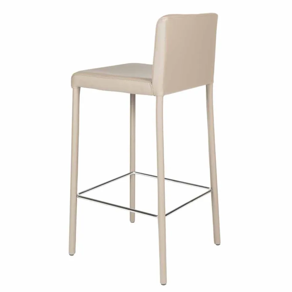 Tabouret design moderne avec dossier Alwyn H 86 cm, fabriqué en Italie Viadurini