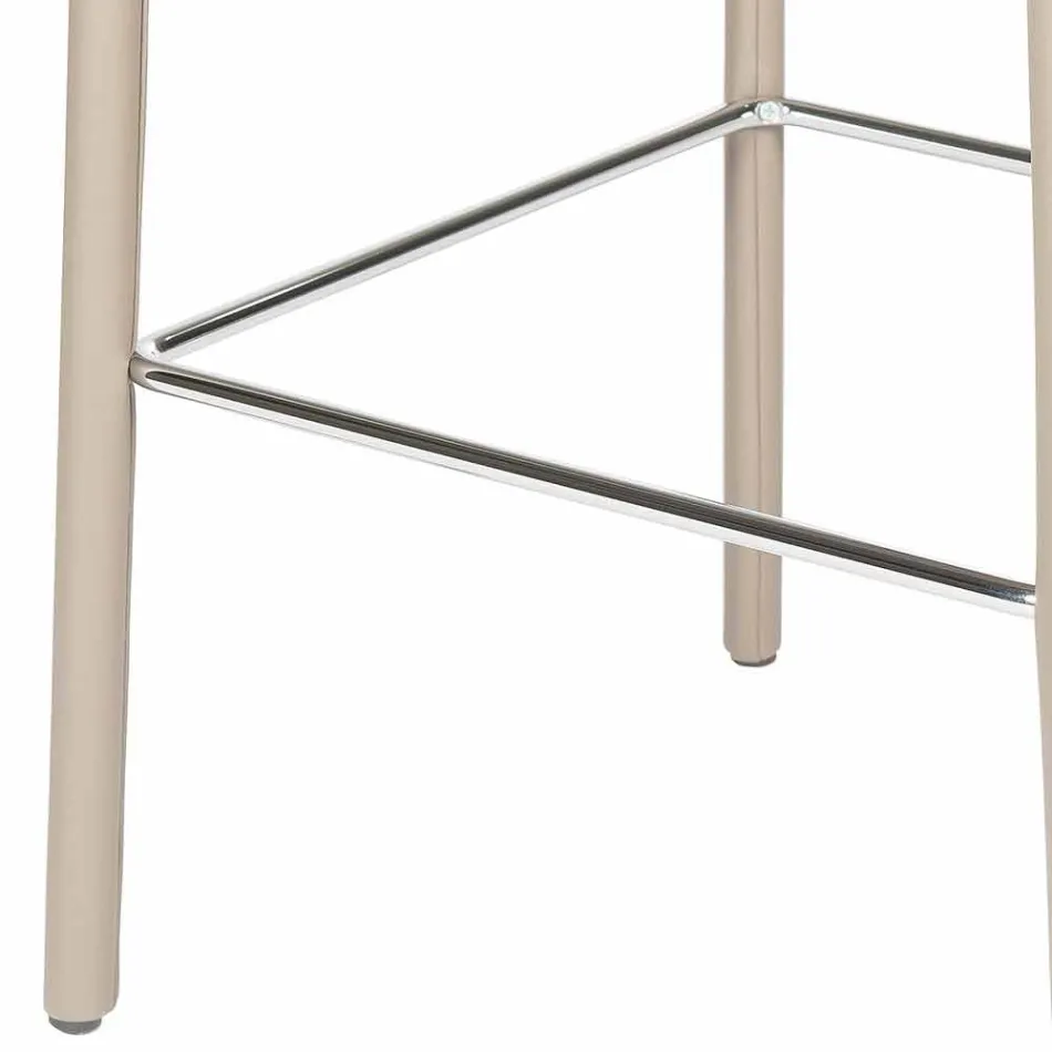 Tabouret design moderne avec dossier Alwyn H 86 cm, fabriqué en Italie Viadurini