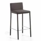 Tabouret design moderne avec dossier Alwyn H 86 cm, fabriqué en Italie Viadurini