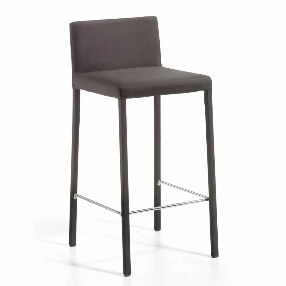Tabouret design moderne avec dossier Alwyn H 86 cm, fabriqué en Italie Viadurini