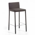 Tabouret design moderne avec dossier H.86cm Alwin fait en Italie