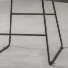 Tabouret de design moderne avec traîneau en métal peint - Ines Viadurini