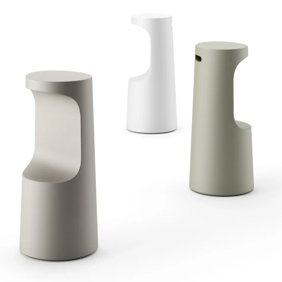 Tabouret haut design en polyéthylène mat pour l'extérieur fabriqué en Italie - Forlina Viadurini