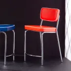 Tabouret design années 50 en simili cuir graffiti Unica Viadurini