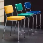 Tabouret design années 50 en simili cuir graffiti Unica Viadurini