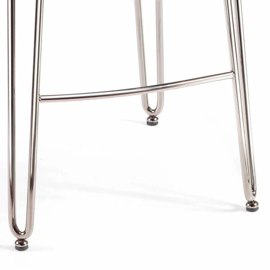 Tabouret design avec dossier haut Carlo, H 97 cm, fabriqué en Italie Viadurini