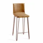 Tabouret design avec dossier haut Carlo, H 97 cm, fabriqué en Italie Viadurini