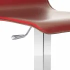Tabouret design avec assise réglable et base en chrome Inigo Viadurini