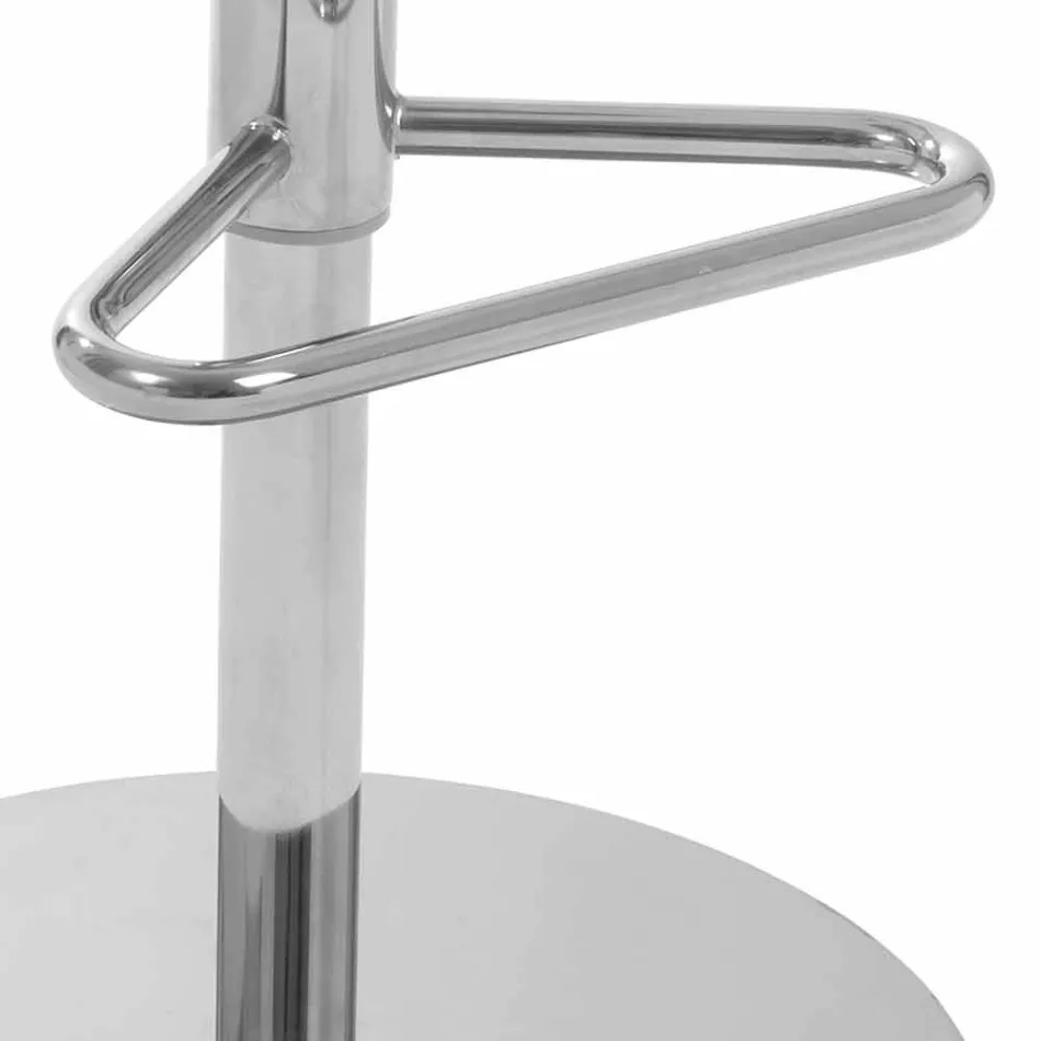 Tabouret design avec assise réglable et base en chrome Inigo Viadurini