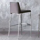 Tabouret design en Ecoleather pour cuisine ou salle à manger H 80 cm - Celine Viadurini